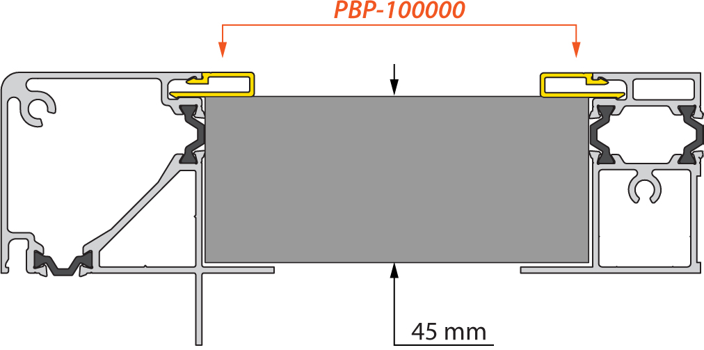 150-45 Thermal Break Stopper System panel-retention concept
