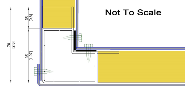 Sheet-metal skinning example for a positive-pressure section